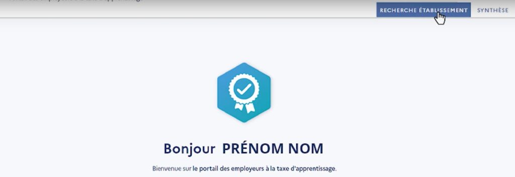 page d'accueil du compte entreprise