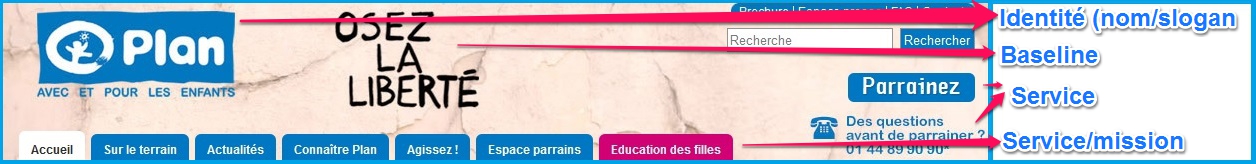 Voici l'exemple de la page d'accueil de planfrance.org